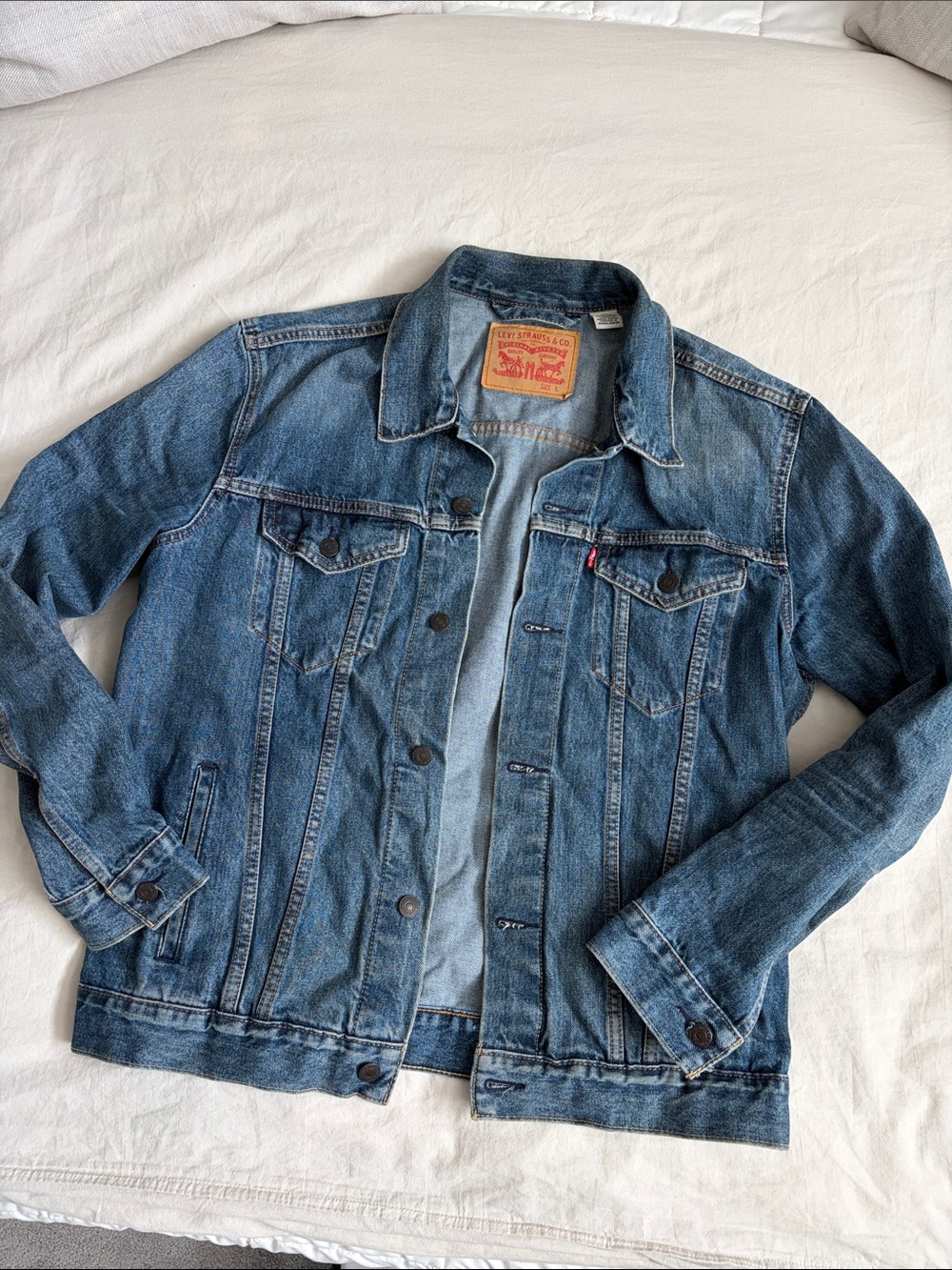 Levi's Men's Classic Blue Denim Trucker Jacket - sz L
